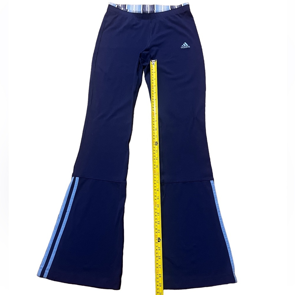 Adidas Y2K flared wide leg legging blue pant size small - Picture 5 of 9